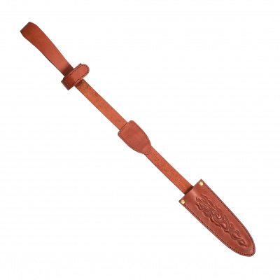 Шампуры 6шт. «Разные звери», венге и мельхиор + Чехол из натуральной кожи «Пламя»