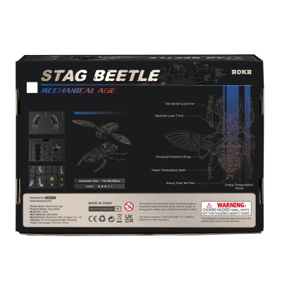 Механический конструктор Robotime - Штурмовой жук-олень (Stag Beetle)