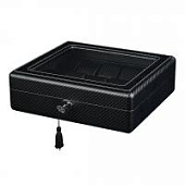 Шкатулка LuxeWood  для хранения  15-ти часов, арт.LW15-11C, черная "карбон"