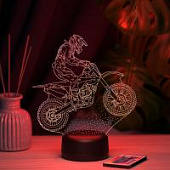 3D ночник Кроссовый мотоцикл 