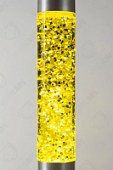 Колба для лава лампы 39см CY, Slim (25*5,5см) Золотые блестки
