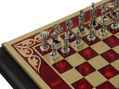 Шахматный набор "Мария Стюарт" (38х38 см), доска красная