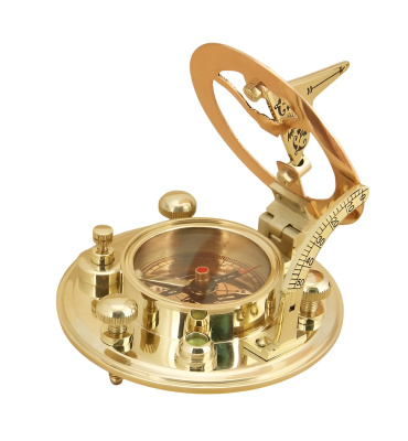 Морской компас в кожаном футляре 