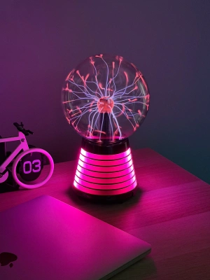 Плазменный шар Тесла Amperia Stripe 15 см RGB / Audio