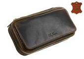 Сумка Ser Jacopo для 2 трубок и табака, натуральная кожа Наппа, коричневая Сумка Ser Jacopo для 2 трубок и табака, натуральная кожа Наппа, коричневая