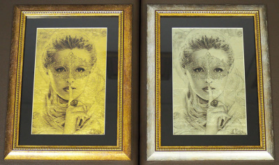 Картина на белом или желтом сусальном золоте «Тишина» 