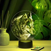 3D ночник Монгольский волк