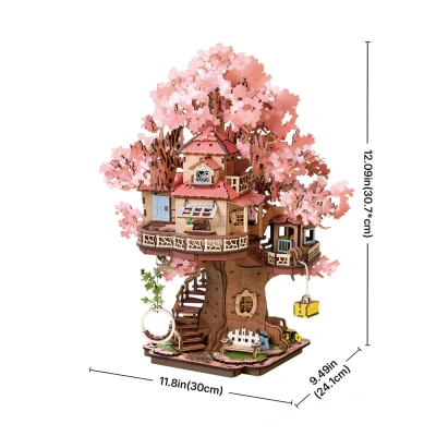 Деревянный конструктор Домик на дереве Сакура Robotime Sakura Tree House