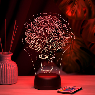 3D ночник Букет цветов