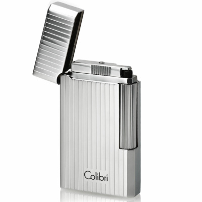 Кремниевая зажигалка Colibri WELLINGTON FTR-261008, серебряная