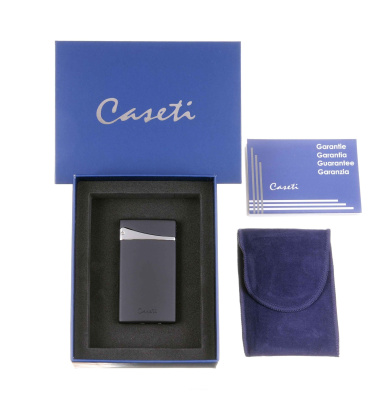 Зажигалка Caseti, турбо, плоское пламя, супертонкая, черная
