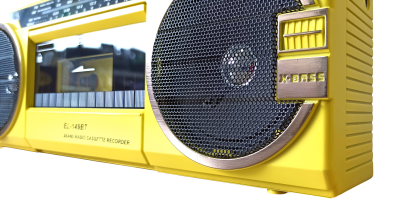 Ретро-магнитофон  EL-149BT "Ghettoblaster", желтый
