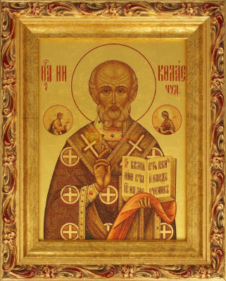 Икона Николай Чудотворец (Б), сусальное золото