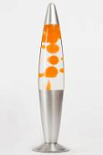Лава-лампа 41см Оранжевая/Прозрачная (Воск) Silver