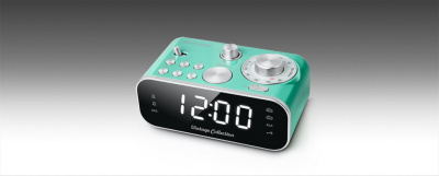 Радиоприемник ретро Muse M-18 CRG, часы, будильник 