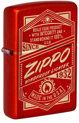 Зажигалка ZIPPO Classic с покрытием Metallic Red, латунь/сталь, красная, 38x13x57 мм Зажигалка ZIPPO Classic с покрытием Metallic Red, латунь/сталь, красная, 38x13x57 мм