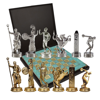Шахматный набор "Олимпийские Игры" (36x36 см), доска патиновая