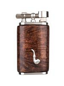 Зажигалка трубочная Mastro de Paja, серебро и бриар, 1401