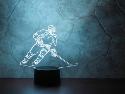 3D ночник Хоккеист - Нападающий