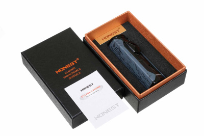 Зажигалка сигарная Honest, четверное пламя, с пробойником, черная