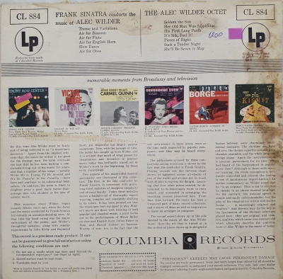 Виниловая пластинка Фрэнк Синатра, Sinatra, Conducts the music of AlecWilder, Columbia, бу