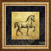 Картина на сусальном золоте «Конь возрождения»
