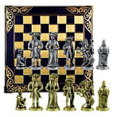 Шахматный набор "Рококо" (45х45 см), доска синяя