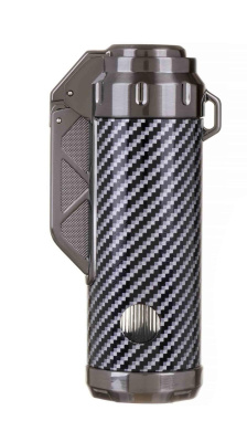 Зажигалка сигарная Honest, тройное пламя, с пробойником, карбон