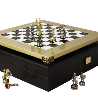 Шахматный набор "Греко-Романский Период" (28х28 см), доска черно-белая