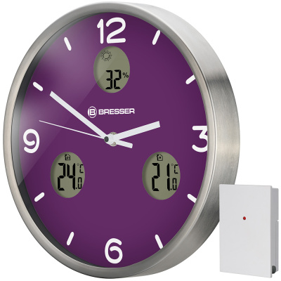 Часы настенные Bresser MyTime io NX Thermo/Hygro, 30 см