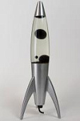 Лава-лампа 35см Rocket Чёрная/Прозрачная (Воск)