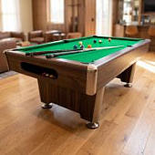 Бильярдный стол для пула Dynamic Billard "Triumph Plus" 8 футов (коричневый) в комплекте, аксессуары и сукно