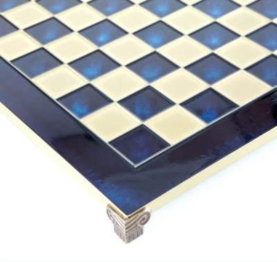 Шахматный набор "Троянская война" (36х36 см), доска синяя