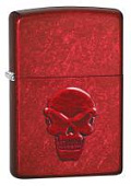 Зажигалка ZIPPO Doom с покрытием Candy Apple Red, латунь/сталь, красная, глянцевая, 38x13x57 мм