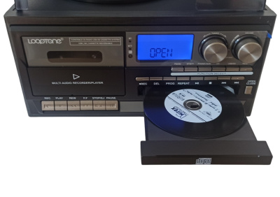 Виниловый проигрыватель LoopTone ДИСКО, Bt / CD / кассета / FM / АМ / USB, TR-18CD-BB