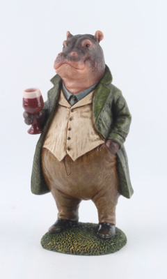 Фигурка интерьерная Бегемот с бокалом Фигурка интерьерная Бегемот с бокалом