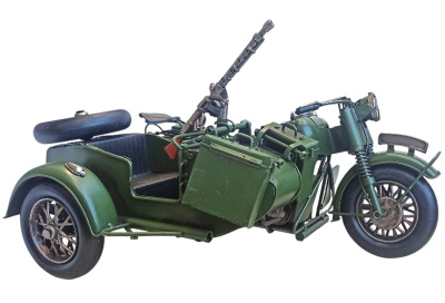 Масштабная модель мотоцикла с коляской BMW R75 войск Вермахта Масштабная модель мотоцикла с коляской BMW R75 войск Вермахта