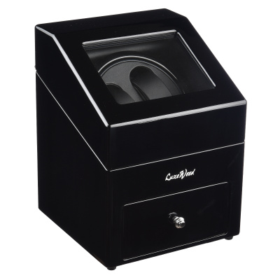 Шкатулка Luxewood для подзавода и хранения 2-х часов арт.LW621-11, черная