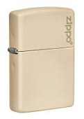 Зажигалка ZIPPO Classic с покрытием Flat Sand, латунь/сталь, бежевая, глянцевая, 38x13x57 мм