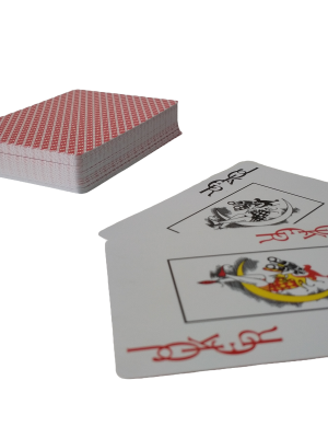 Игральные карты TEXAS HOLD EM 100% пластик, красная, арт. Th.red