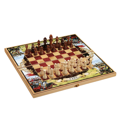 Набор 3 в 1 "Куликовская Битва" (шахматы, шашки, нарды), большие