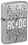 Зажигалка ZIPPO AC/DC с покрытием Street Chrome, латунь/сталь, серебристая, 38x13x57 мм