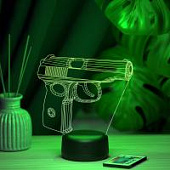 3D ночник Пистолет