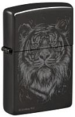 Зажигалка ZIPPO Big Cat с покрытием High Polish Black, латунь/сталь, черная, глянцевая, 38x13x57 мм (без бензина)