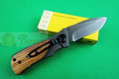 Нож Buck, складной, ручка дерево, коричневый, K112d HOT