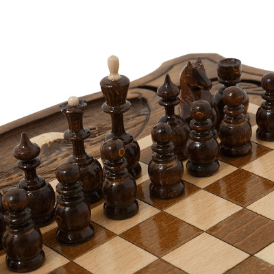 Шахматы + Нарды резные c Араратом 40