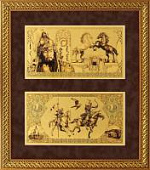 Картина на сусальном золоте «Деньги Чингисхана»