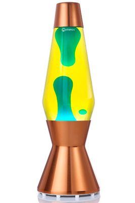 Лава-лампа Mathmos Astro Голубая/Жёлтая Copper(Воск)
