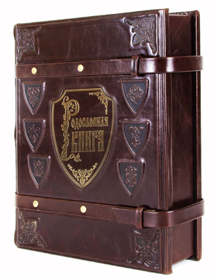 Родословная книга «Элитная» с тиснеными уголками, кожа 