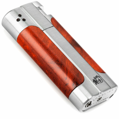 Зажигалка Colibri Accord Burlwood Satin / Polish Silver